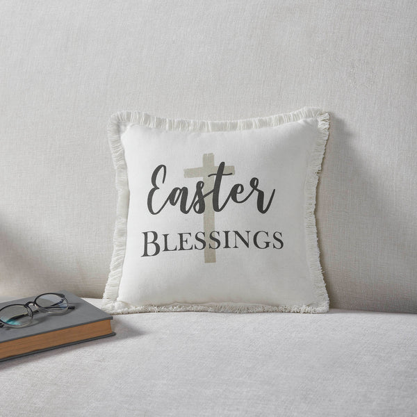 Risen Inspirational Easter Cross Pillows 12x12 (2PC Bundle)