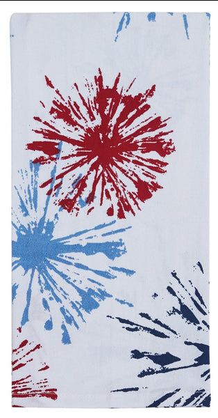 Make your tabletop burst with color with these Fireworks Napkins by Park Designs! Perfect way to express your patriotism, with the brilliant shades of red and blue! Pair with the rest of the Fireworks Collection, for a complete summer look!