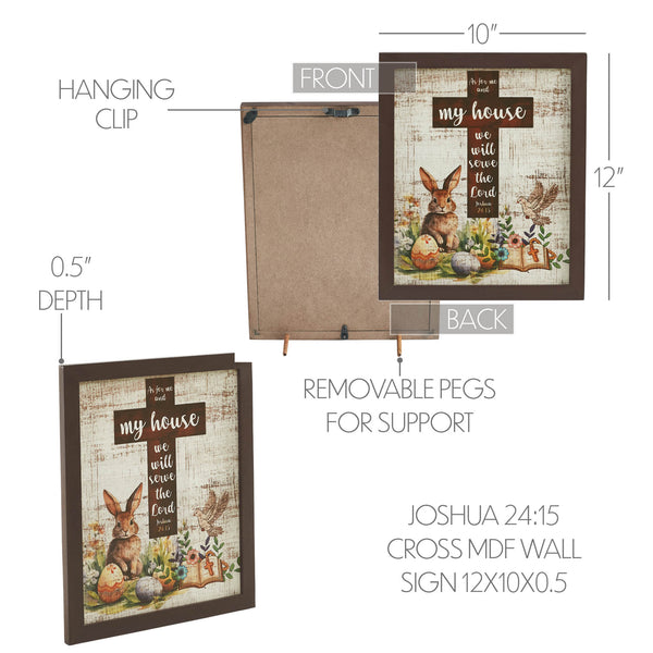 Bunny Hop Spring Easter MDF Framed Wall Signs (2PC Bundle)