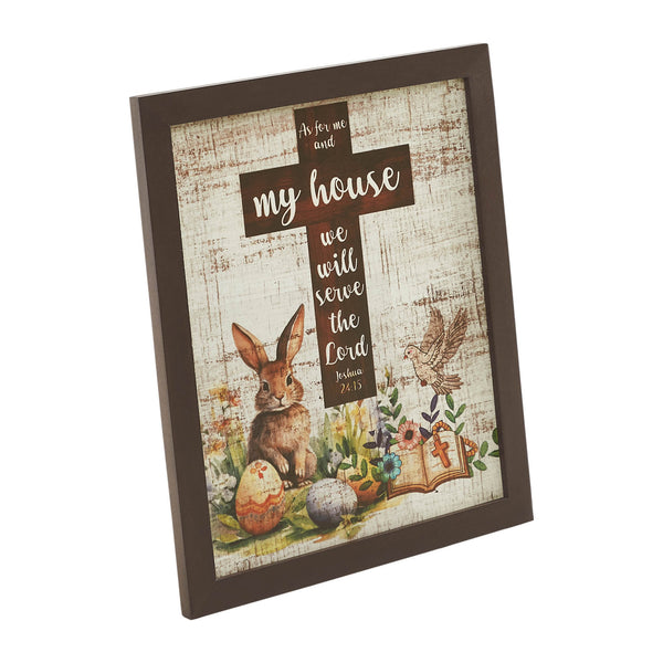 Bunny Hop Spring Easter MDF Framed Wall Signs (2PC Bundle)
