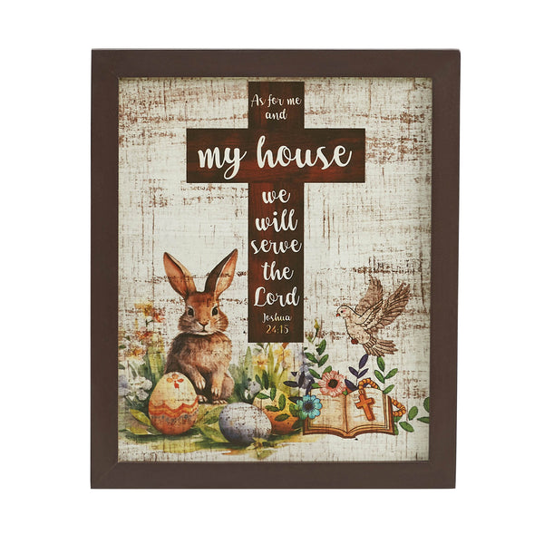 Bunny Hop Spring Easter MDF Framed Wall Signs (2PC Bundle)