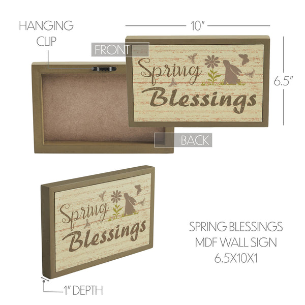 Bunny Hop Spring Easter MDF Framed Wall Signs (2PC Bundle)