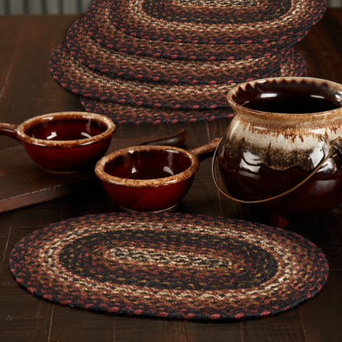 Beckham Jute Oval Placemat Set of 6 10x15