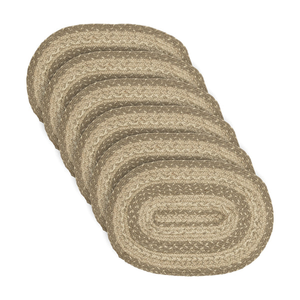 Cobblestone Jute Oval Placemat Set of 6 10x15