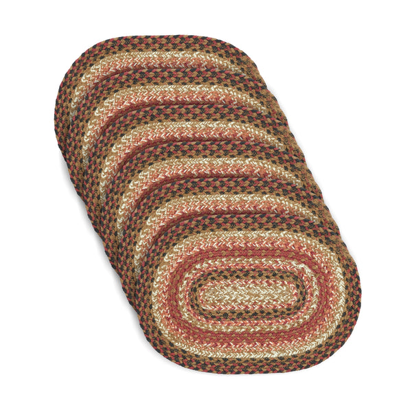 Ginger Spice Jute Oval Placemat Set of 6 10x15
