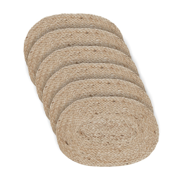 Natural Jute Placemat Set of 6 10x15