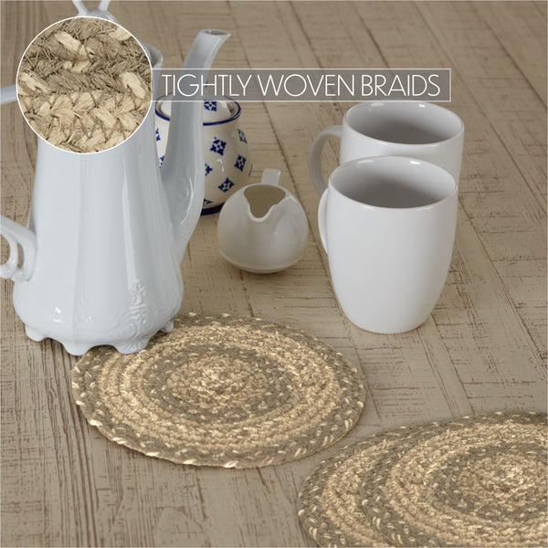 Cobblestone Jute Trivet 8 Set of 3