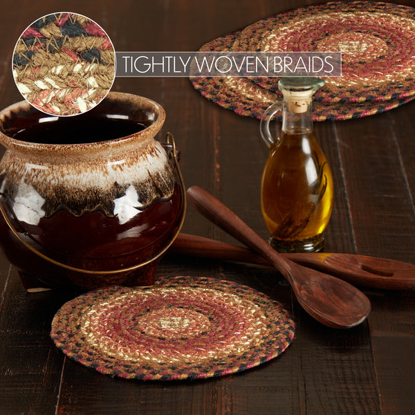 Ginger Spice Jute Trivet 8 Set of 3