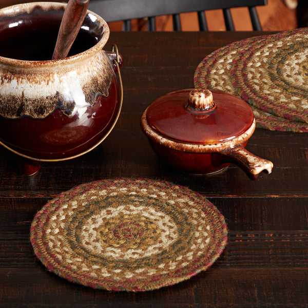 Tea Cabin Jute Trivet 8 Set of 3