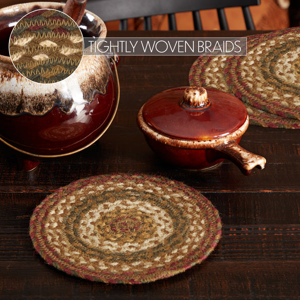 Tea Cabin Jute Trivet 8 Set of 3