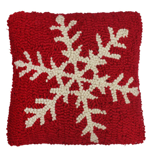 Snowflake Hooked Pillow 14"