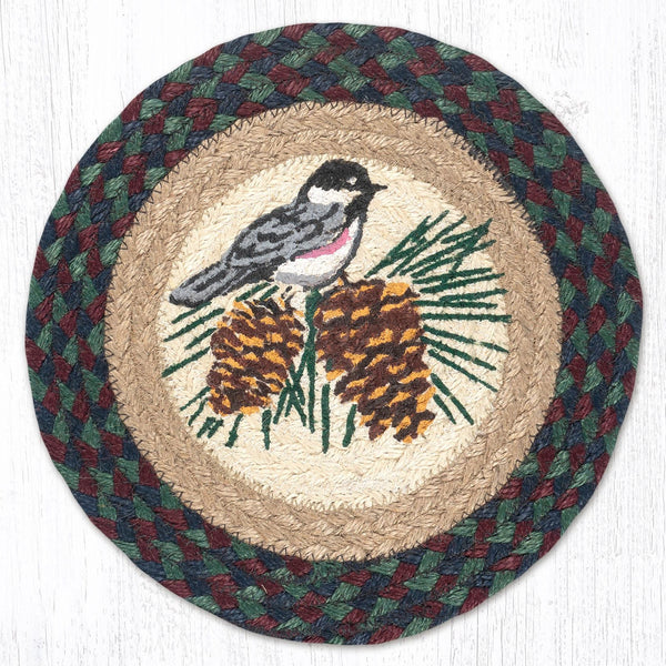 MSPR-361 Chickadee Printed Round Trivet 10"x10"