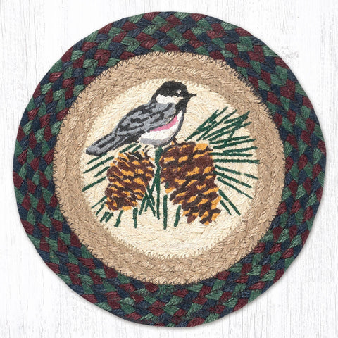 MSPR-361 Chickadee Printed Round Trivet 10"x10"