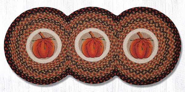 TCP-222 Harvest Pumpkin Printed Tri Circle Runner 15"x36"