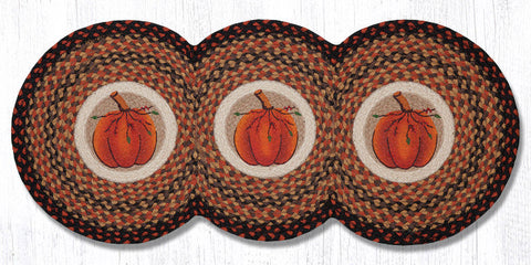 TCP-222 Harvest Pumpkin Printed Tri Circle Runner 15"x36"