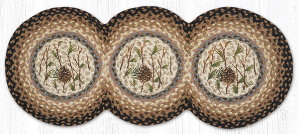 TCP-783 Pinecone Printed Tri Circle Runner 15"x36"