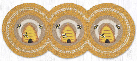 TCP-9-101 Beehive Printed Tri Circle Runner 15"x36"