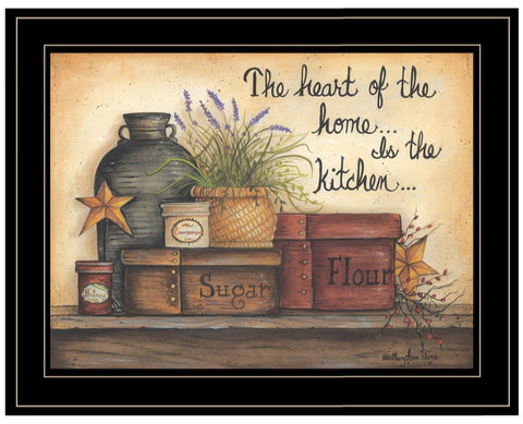"Heart of the Home" By Mary June Print in Black Frame 19x15