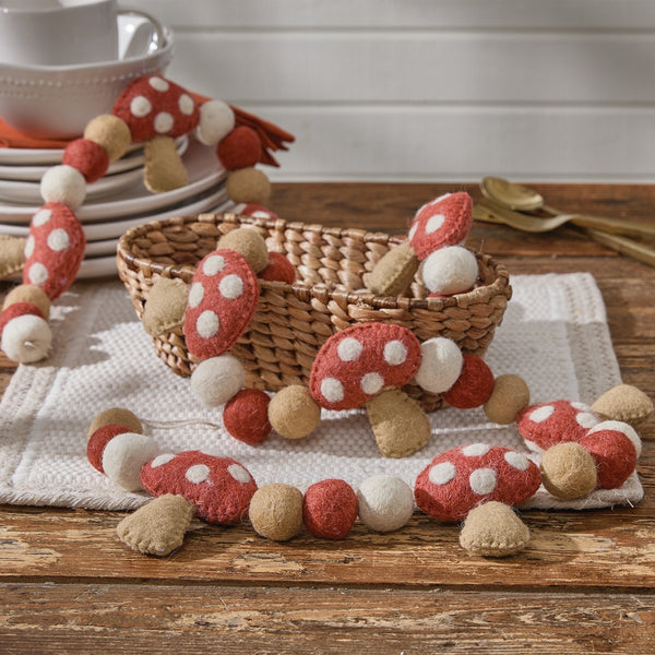 Mushroom Wool Garland