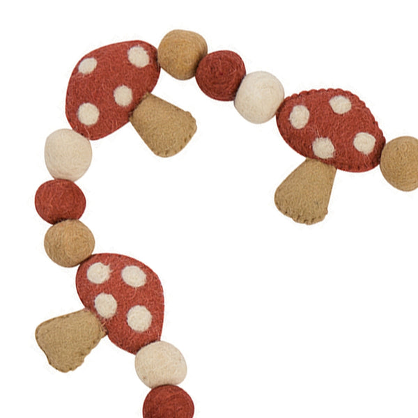 Mushroom Wool Garland