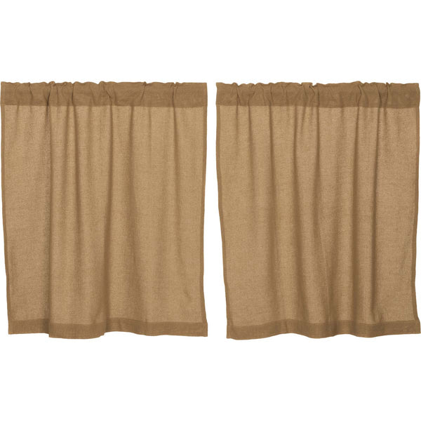 Burlap Natural Tier Curtain Set of 2 L36xW36