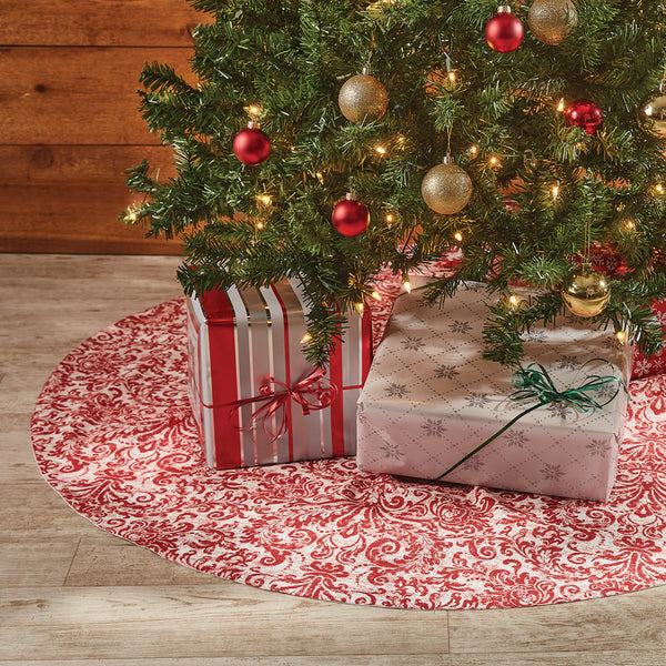 National Tree General Store Collection 52 White Faux Fur Tree Skirt