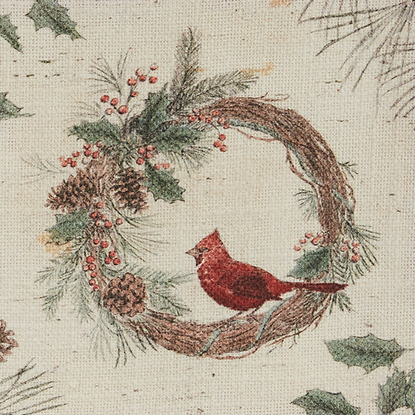 Wild and Beautiful Holiday Cardinal Patch Dishtowel  (Set of 2)