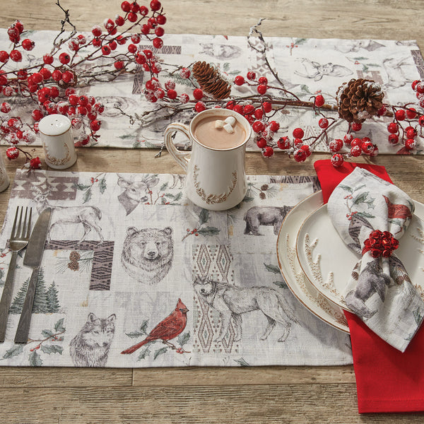 Wild And Beautiful Holiday Table Runner 54" L