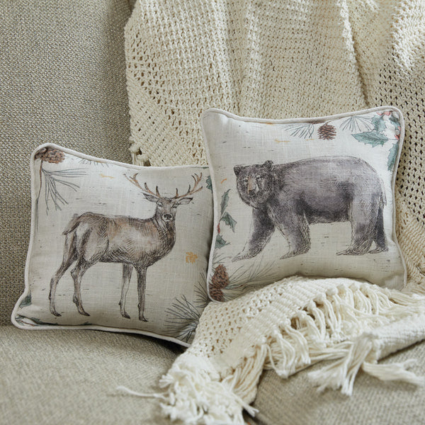 Wild and Beautiful Holiday Deer 10" Pillow