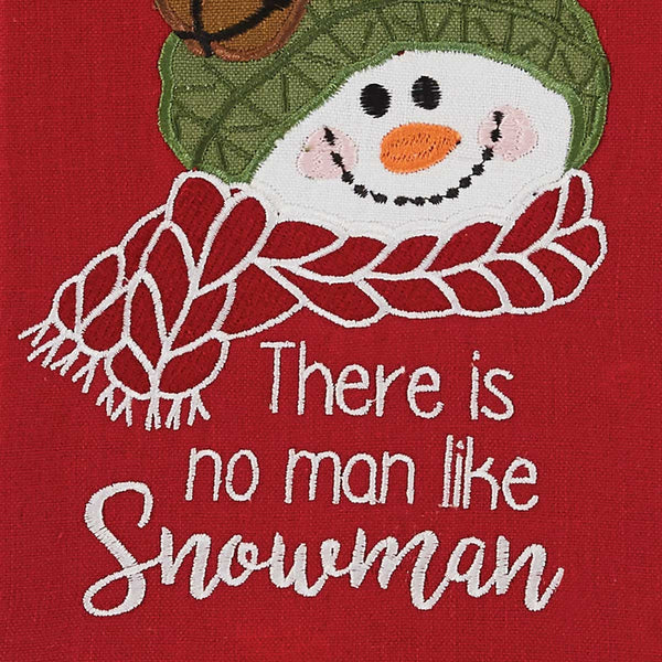Farmhouse Snowman No Man Decorative Dishtowel (set of 2)