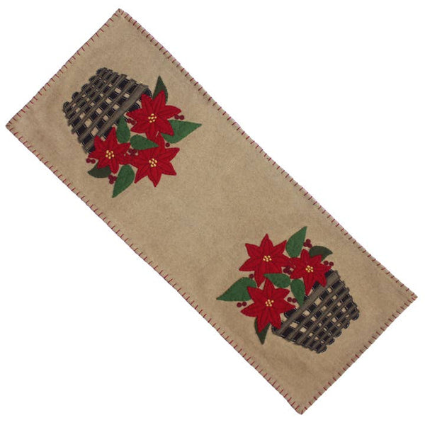 Poinsettia Basket Table Runner (Set of 2)