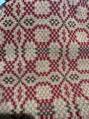 The Patriot Knot Cranberry/Green/Linen 34" Square