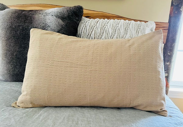 Packsville Rose Natural Queen Bed Cover 94x104 with 2 Shams – Primitive Country Bedding