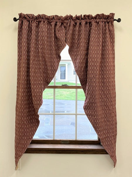 AUTUMN FROST WEAVE NAVY SAVANNAH CURTAIN (PAIR) 72" X 63"