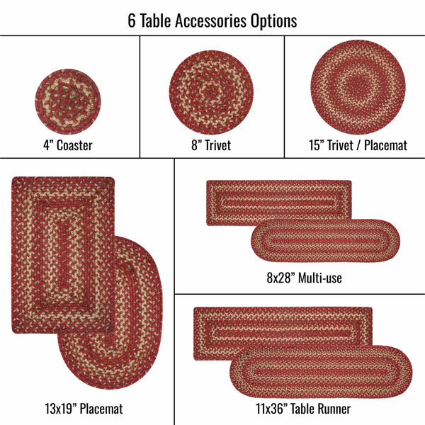 13x19 Apple Pie Place Mat Oval Set of 4