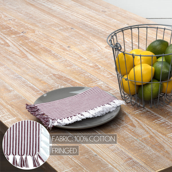 Ashton Burgundy Napkin Set of 6 18x18