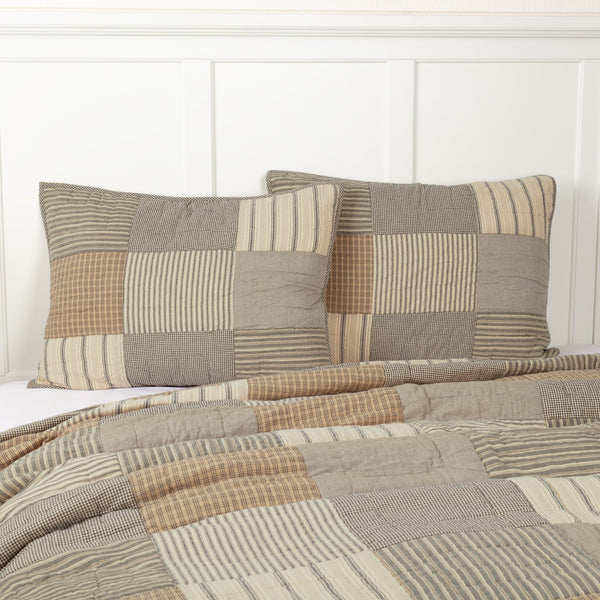 Sawyer Mill Charcoal Twin Quilt Combo - Clearance - Twin Quilt, 1 Standard Sham, 1 Twin Bed Skirt