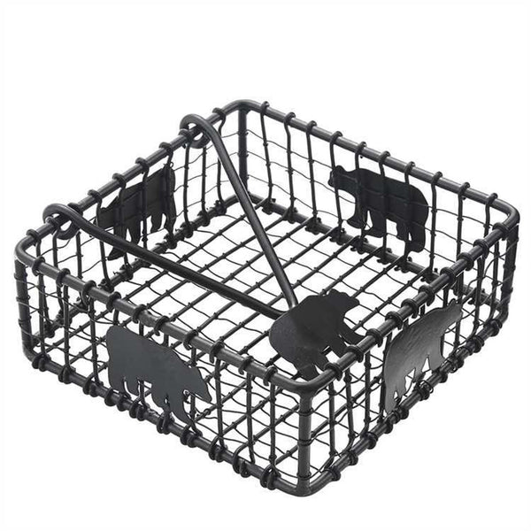 Black Bear Wire Beverage Napkin Holder