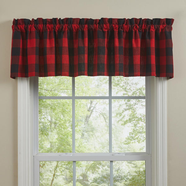 Buffalo Check creates a bold, warm, whimsical look and compliments several styles of country decor, from farmhouse decor to lodge decor! These lined red and black buffalo check panels will work all year round, but are especially fun at Christmas time.
