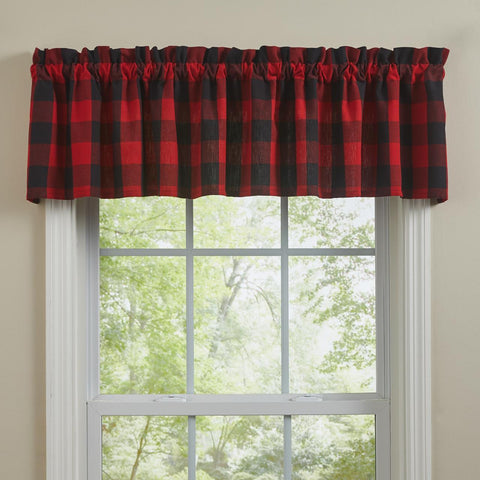 Buffalo Check creates a bold, warm, whimsical look and compliments several styles of country decor, from farmhouse decor to lodge decor! These lined red and black buffalo check panels will work all year round, but are especially fun at Christmas time.
