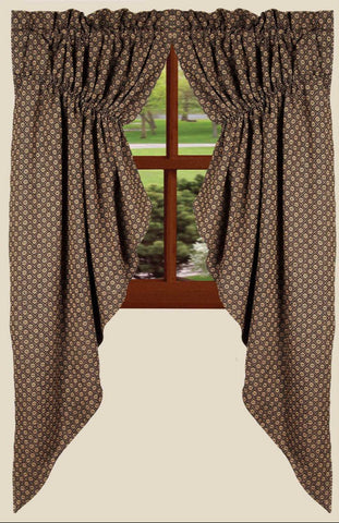 Kingston Jacquard Gathered Swag Black