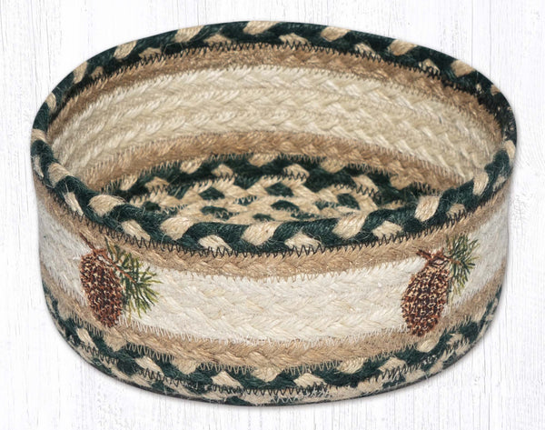 CBP-910 Pinecone Printed Casserole Baskets 8"x3" Round