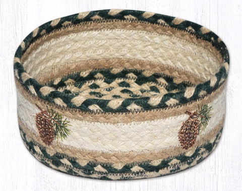 CBP-910 Pinecone Printed Casserole Baskets 8"x3" Round