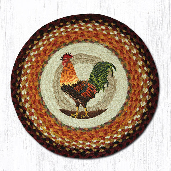 CH-391 Morning Rooster Round Chair Pad 15.5"x15.5"