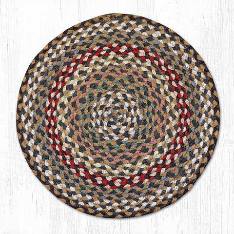 CH-51 Fir/Ivory Jute Chair Pad 15.5"x15.5"