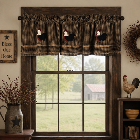 Rise & Shine Rooster Valance 72x15.5