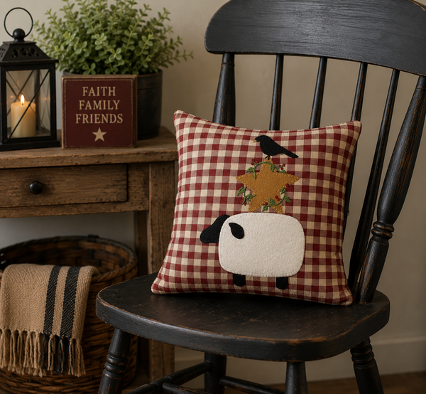 Country Stack Pillow. See website for free shipping offer. Primitive Country Farmhouse Home Decor. 