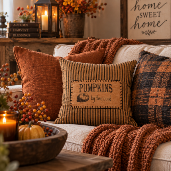 Pumpkins by the Pound Pillow
