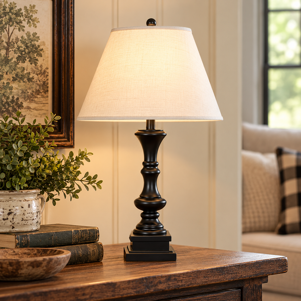 Covington Black Metal Table Lamp Base