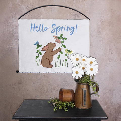 Bunny and Flowers Pennant